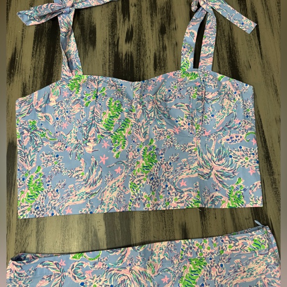 Lilly Pulitzer Rosalie Skirt Set in the "Blue Peri The Turtle Package” NWT - Picture 13 of 16